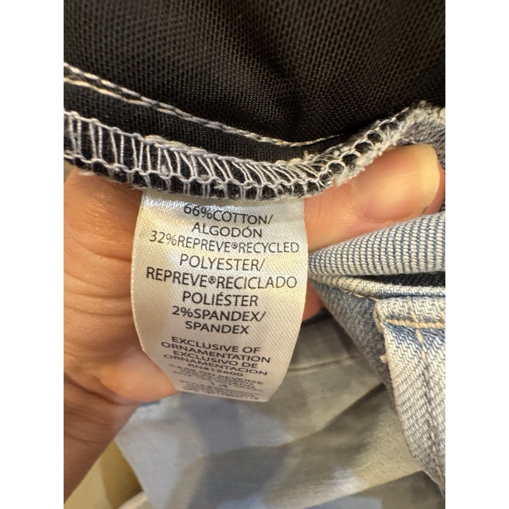 Democracy brand "Curve Equality" jeans in a light wash blue Wide Leg Size 14 - Picture 8 of 12